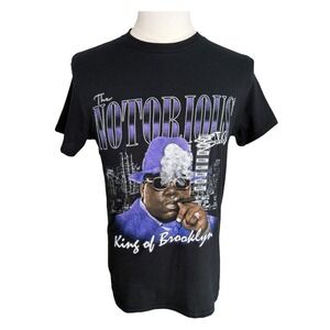 The‎ Notorious BIG King of Brooklyn Black Graphic Print T-Shirt Small NWT